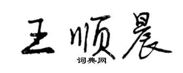 曾慶福王順晨行書個性簽名怎么寫