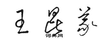 駱恆光王昆義草書個性簽名怎么寫