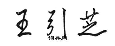 駱恆光王引芝行書個性簽名怎么寫