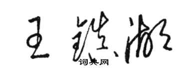 駱恆光王鎮湖草書個性簽名怎么寫