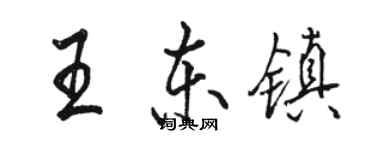 駱恆光王東鎮行書個性簽名怎么寫