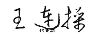 駱恆光王連操草書個性簽名怎么寫