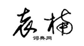 朱錫榮袁楠草書個性簽名怎么寫