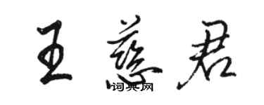 駱恆光王慈君行書個性簽名怎么寫