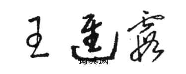 駱恆光王進霞草書個性簽名怎么寫