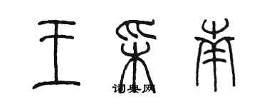 陳墨王彩南篆書個性簽名怎么寫