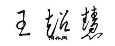 駱恆光王超慧草書個性簽名怎么寫