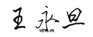 駱恆光王永旦行書個性簽名怎么寫