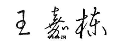 駱恆光王嘉棟草書個性簽名怎么寫