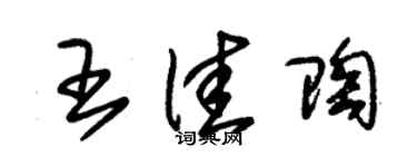 朱錫榮王佳陶草書個性簽名怎么寫
