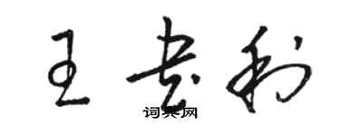 駱恆光王書利草書個性簽名怎么寫