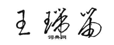 駱恆光王瑞笛草書個性簽名怎么寫