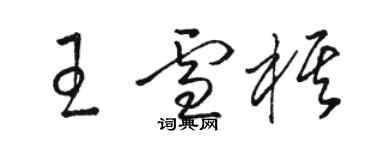 駱恆光王雪棋草書個性簽名怎么寫