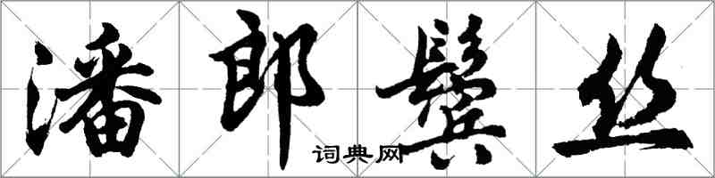 胡問遂潘郎鬢絲行書怎么寫