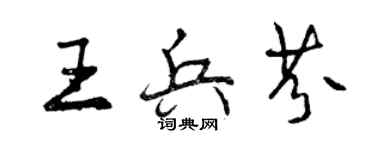 曾慶福王兵芬行書個性簽名怎么寫