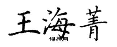 丁謙王海菁楷書個性簽名怎么寫