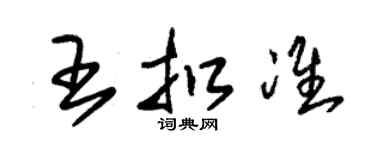 朱錫榮王扣準草書個性簽名怎么寫