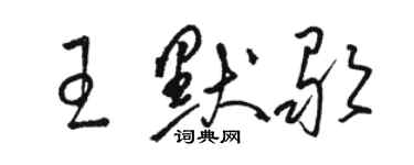 駱恆光王默歌草書個性簽名怎么寫