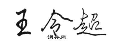 駱恆光王令超行書個性簽名怎么寫