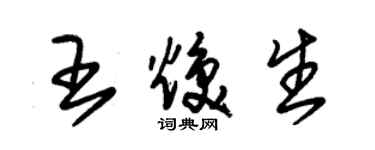 朱錫榮王煥生草書個性簽名怎么寫
