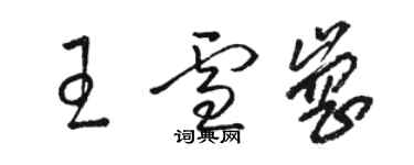 駱恆光王雪崗草書個性簽名怎么寫