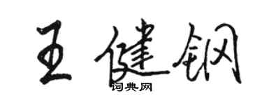 駱恆光王健鋼行書個性簽名怎么寫