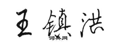 駱恆光王鎮洪行書個性簽名怎么寫