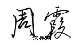 駱恆光周霞行書個性簽名怎么寫