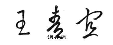 駱恆光王青宜草書個性簽名怎么寫