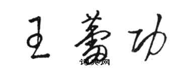 駱恆光王蕾功草書個性簽名怎么寫