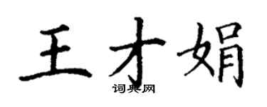 丁謙王才娟楷書個性簽名怎么寫