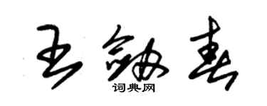 朱錫榮王劍春草書個性簽名怎么寫