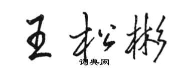 駱恆光王松彬行書個性簽名怎么寫