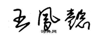 朱錫榮王鳳懿草書個性簽名怎么寫