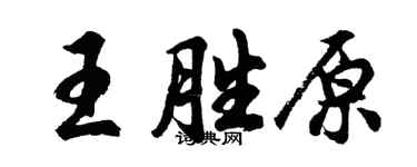 胡問遂王勝原行書個性簽名怎么寫