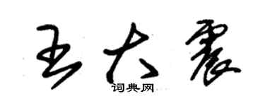 朱錫榮王大震草書個性簽名怎么寫