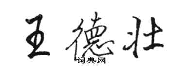 駱恆光王德壯行書個性簽名怎么寫