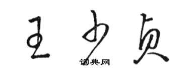 駱恆光王少貞草書個性簽名怎么寫