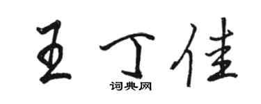 駱恆光王丁佳行書個性簽名怎么寫