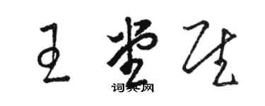 駱恆光王堂慰草書個性簽名怎么寫