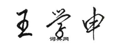 駱恆光王學申行書個性簽名怎么寫