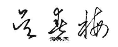 駱恆光吳春梅草書個性簽名怎么寫