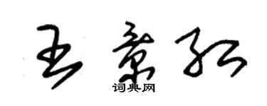 朱錫榮王景紅草書個性簽名怎么寫