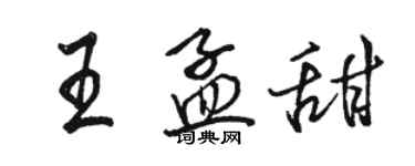 駱恆光王孟甜行書個性簽名怎么寫