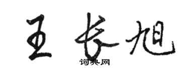 駱恆光王長旭行書個性簽名怎么寫