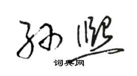 駱恆光孫熙草書個性簽名怎么寫