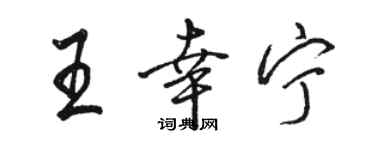 駱恆光王幸寧行書個性簽名怎么寫