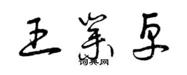 曾慶福王業卓草書個性簽名怎么寫