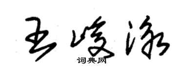 朱錫榮王峻泳草書個性簽名怎么寫