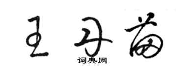 駱恆光王丹苗草書個性簽名怎么寫